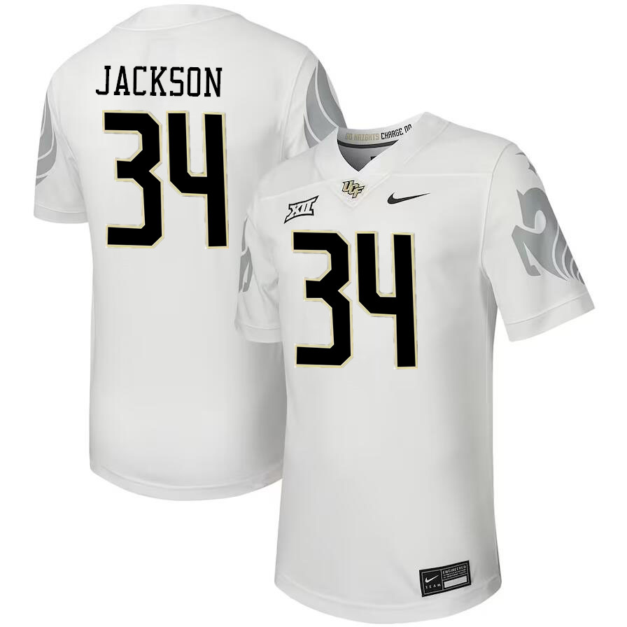 Men #34 Terrell Jackson UCF Knights Big 12 Conference College Football Jerseys Stitched-Black